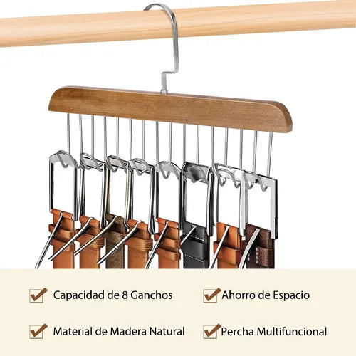Gancho de madera perchero 360