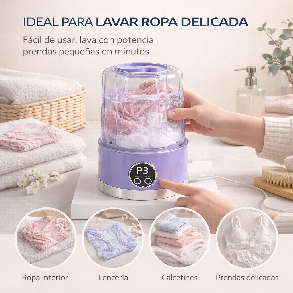 Mini Lavadora Portatil Recargable Usb